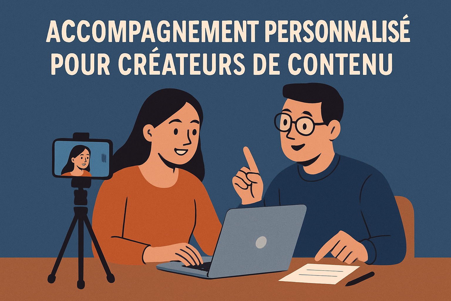 Accompagnement personnalisé pour créateurs de contenu